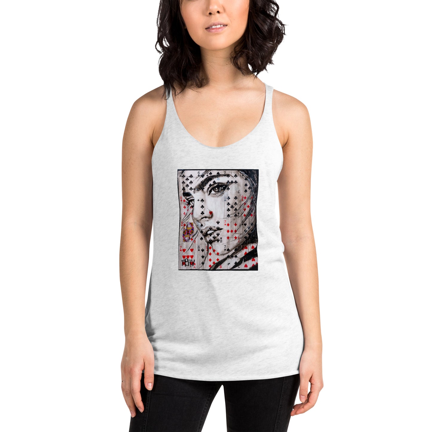Women's Racerback Tank- queen of spades
