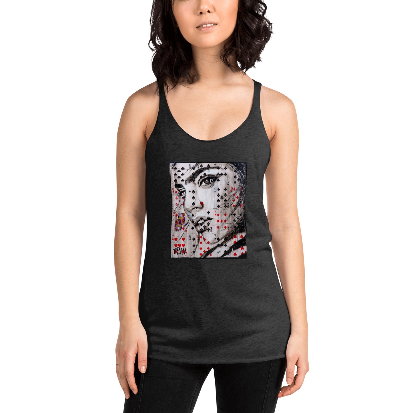 Women's Racerback Tank- queen of spades